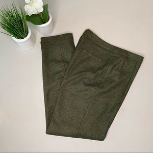 The Fold London Olive Herringbone Trousers